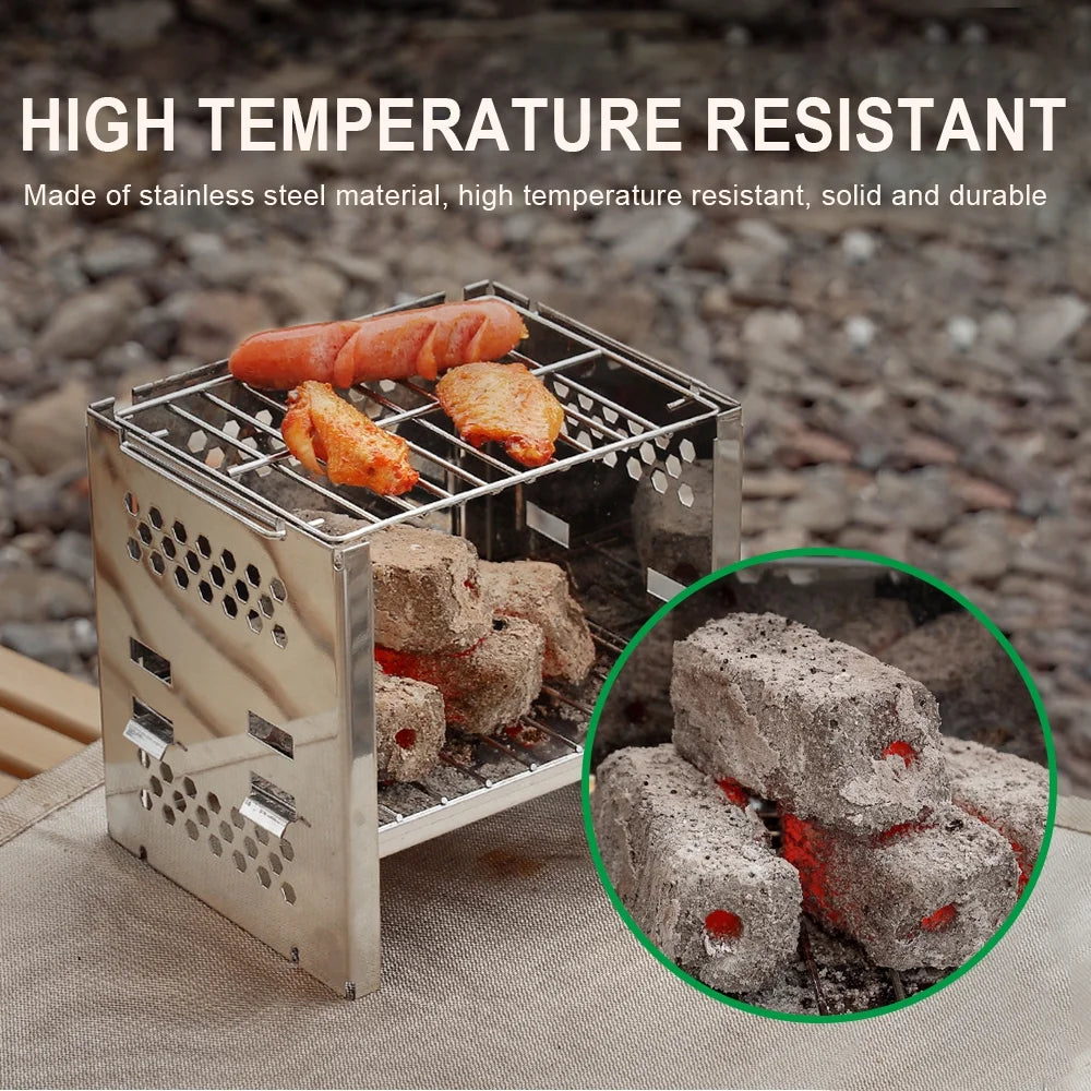 Stainless Steel Wood Burning Stove A17222
