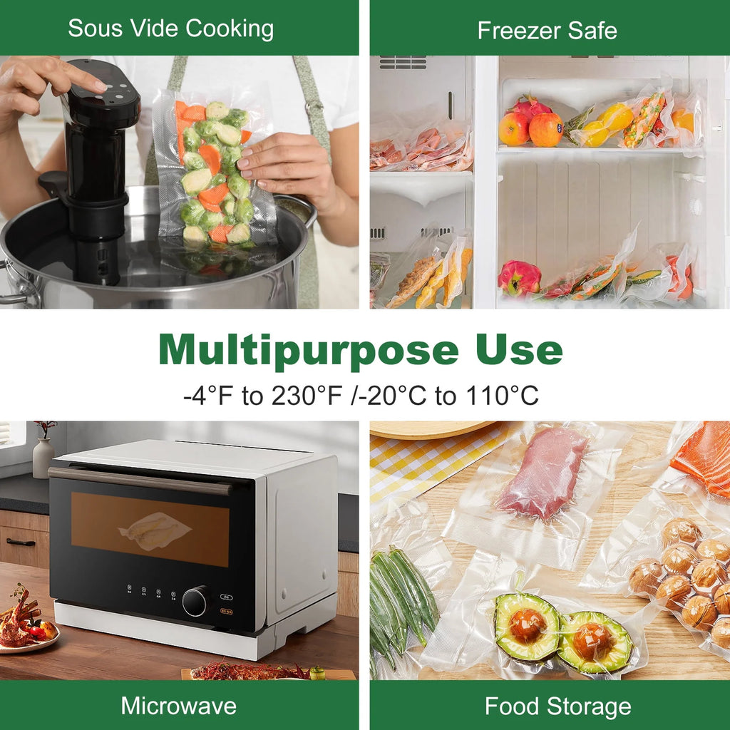 Stainless Steel 8-in-1 Vacuum Sealer with Built-in Cutter and Bag Storage E240284