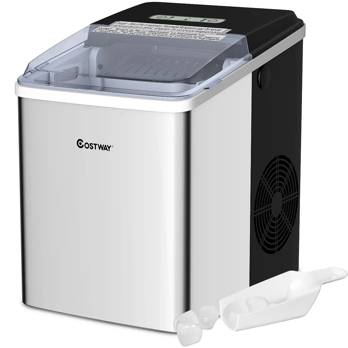 Stainless Steel Countertop Ice Maker with Scoop M472