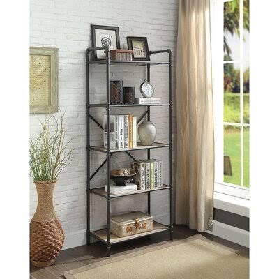 14x22 W Steel Etagere Bookcase 5 Shelves U908