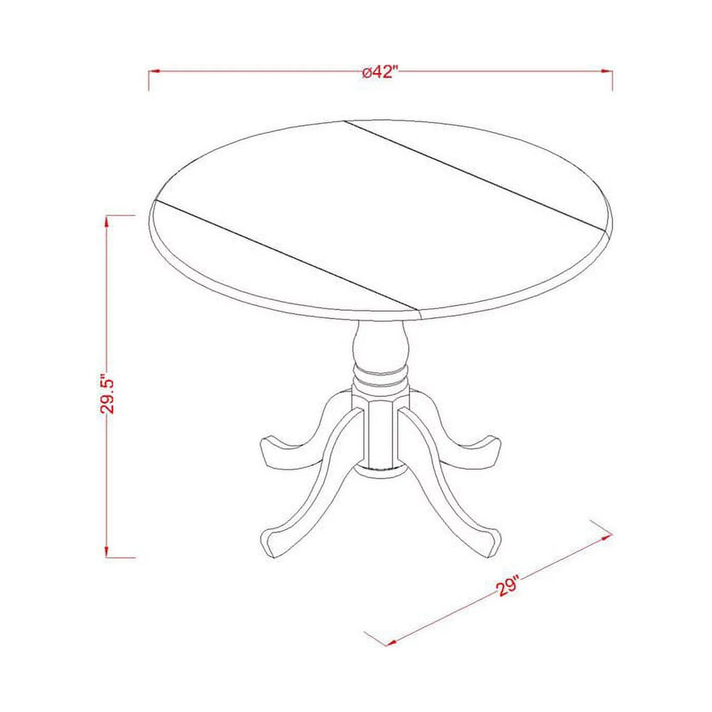 5-piece Oak Wood Dining Table and Chairs S8579