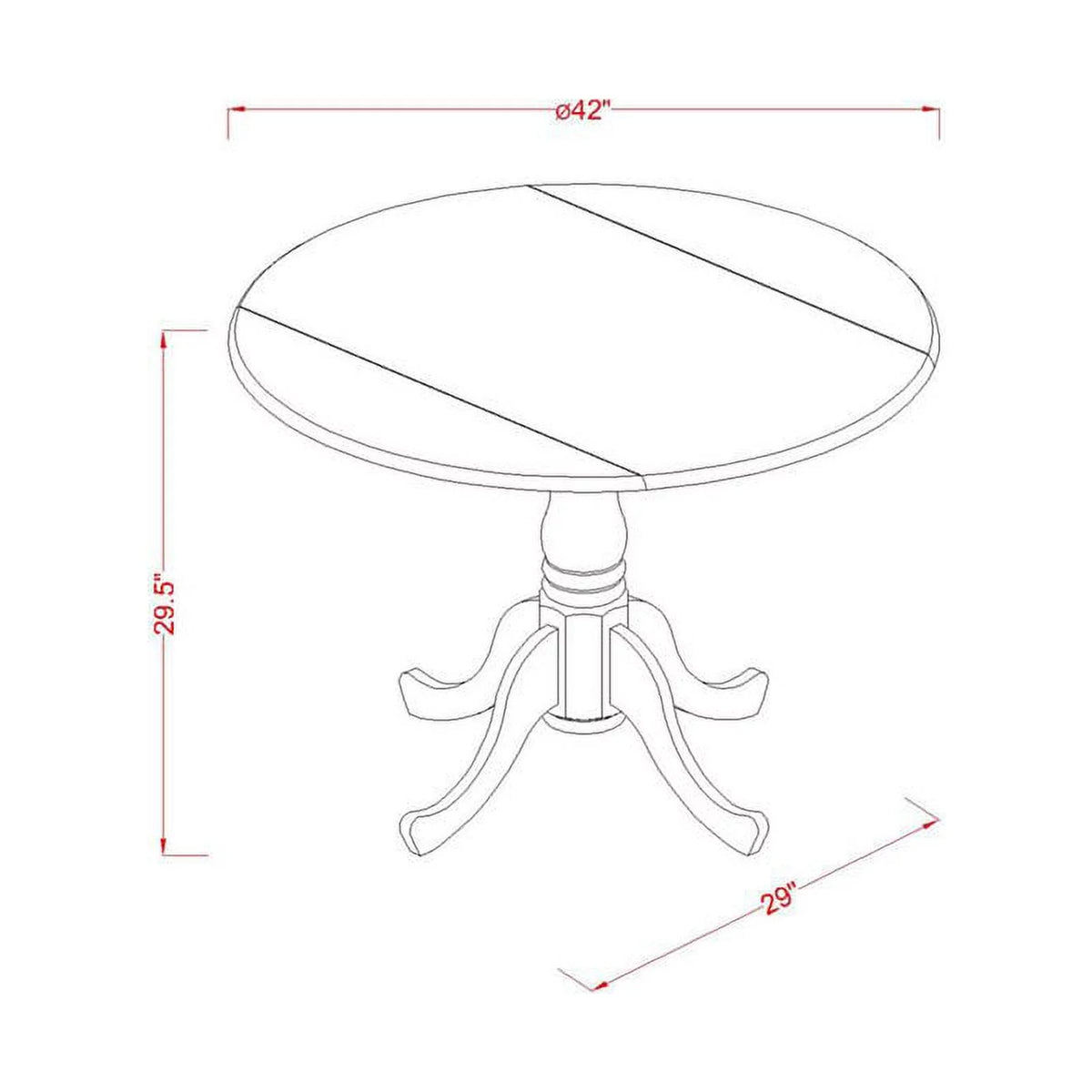 5-piece Oak Wood Dining Table and Chairs S8579