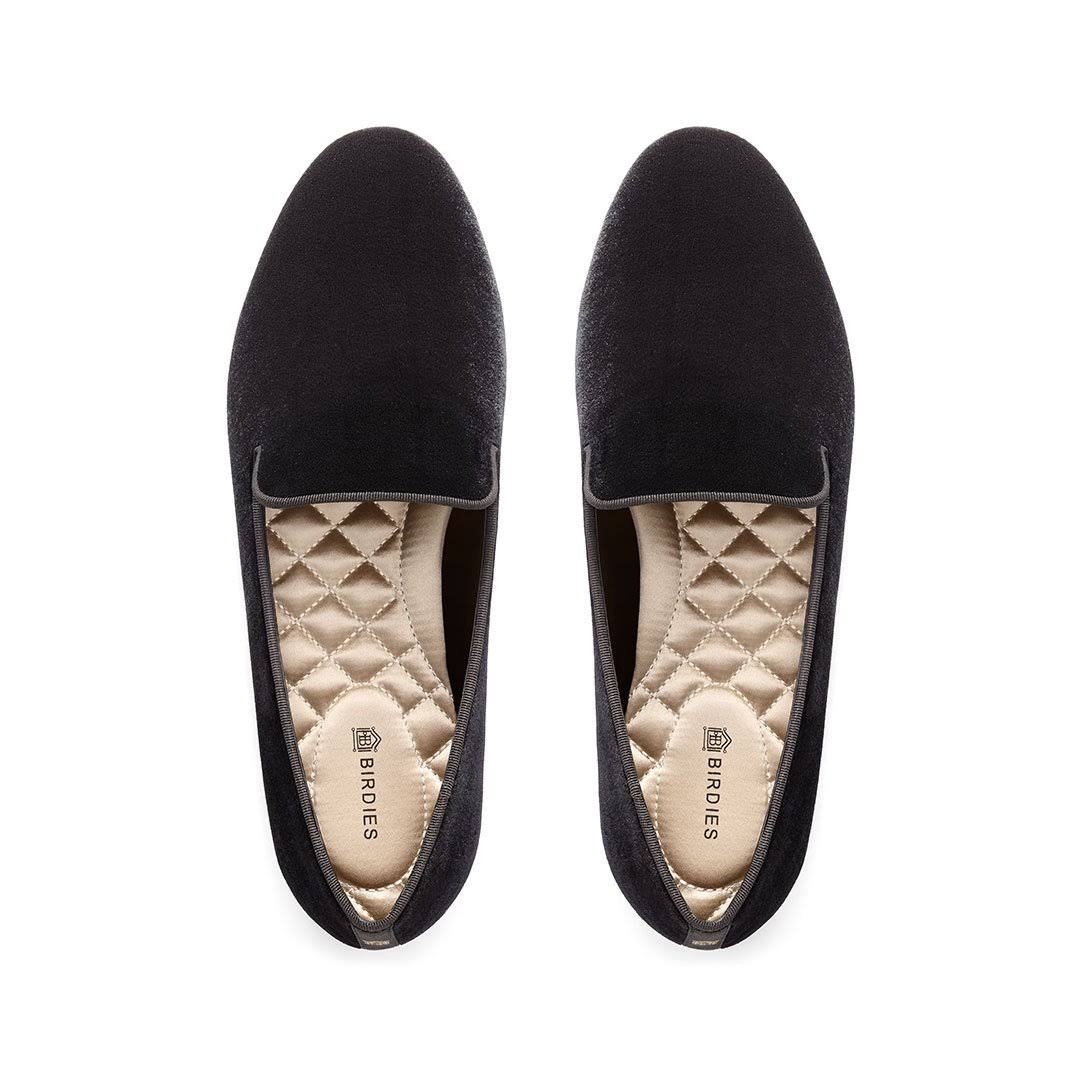 Black Velvet Flats V6100