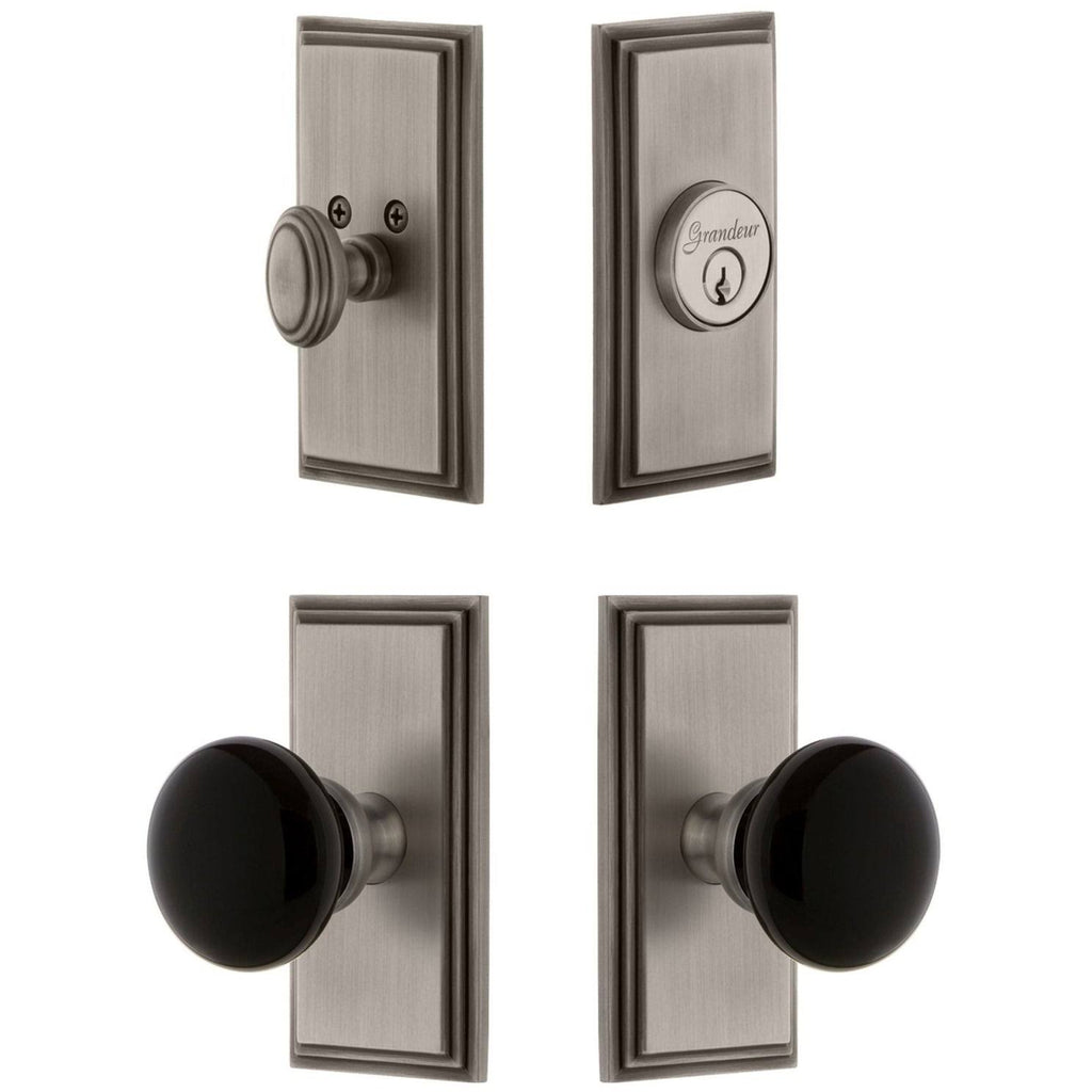 Antique Pewter Knob and Deadbolt R833790