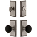 Antique Pewter Knob and Deadbolt R833790