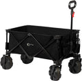 Collapsible Folding Utility Wagon Cart with 8 inches Wheels Blue I7887