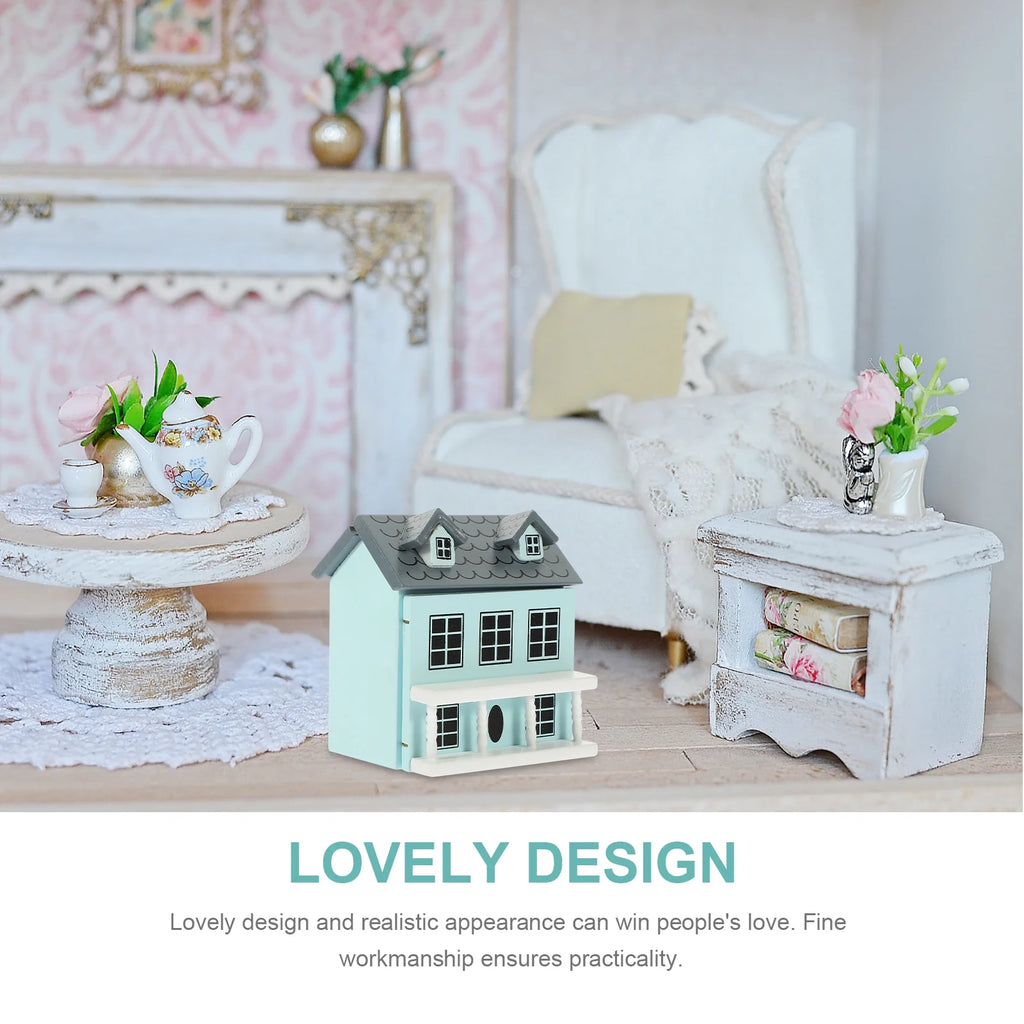 Miniature Wooden Doll House Villa N5260