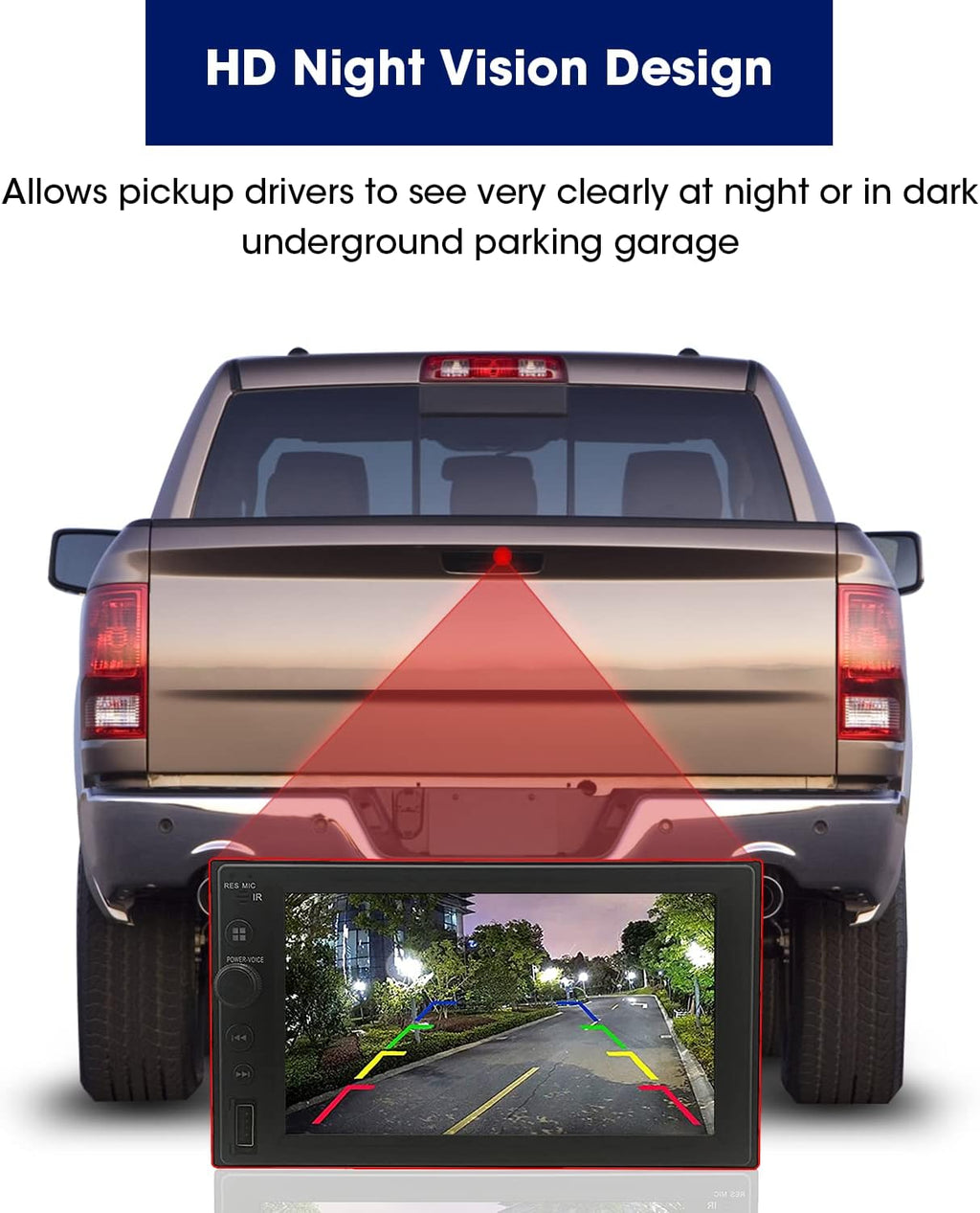 Replacement Tailgate Handle Backup Camera with RCA Connector Pack of 2 W13689