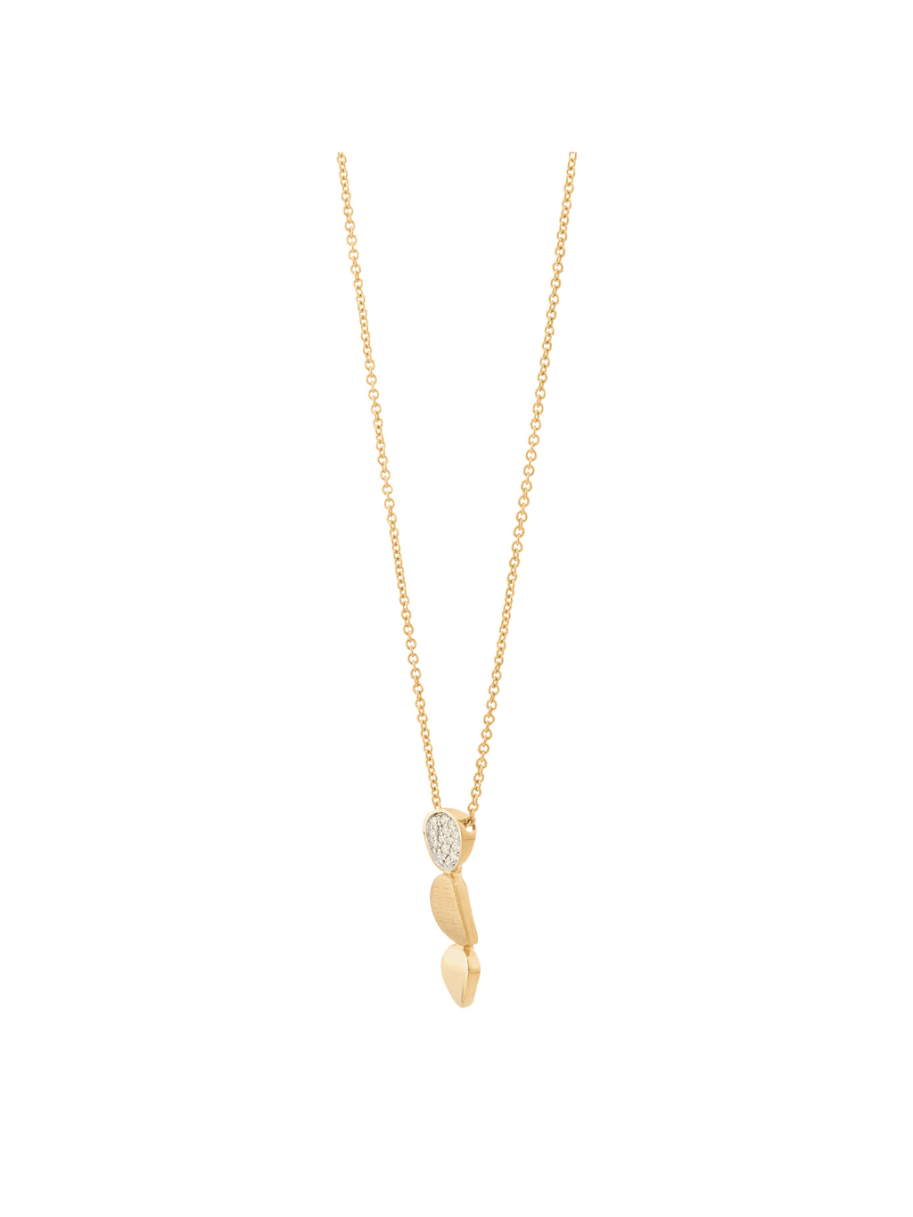 14kt Yellow Gold Diamond Oval Pendant Necklace U35387