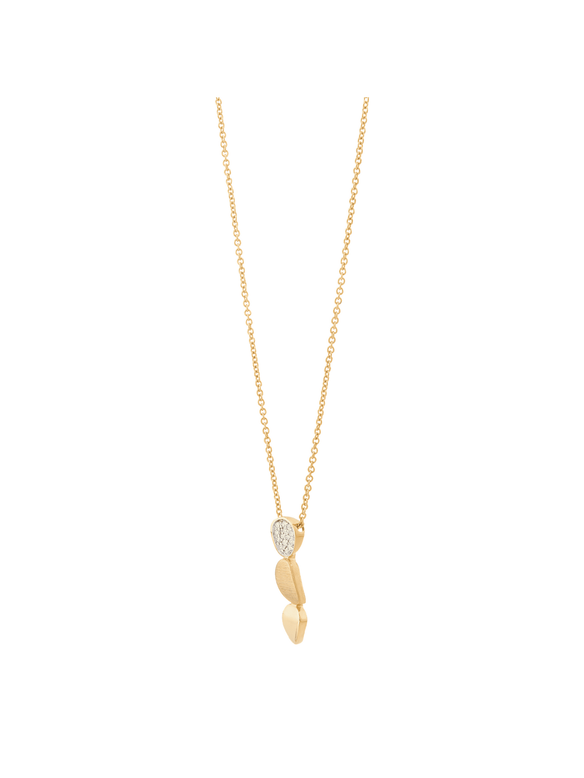 14kt Yellow Gold Diamond Oval Pendant Necklace U35387