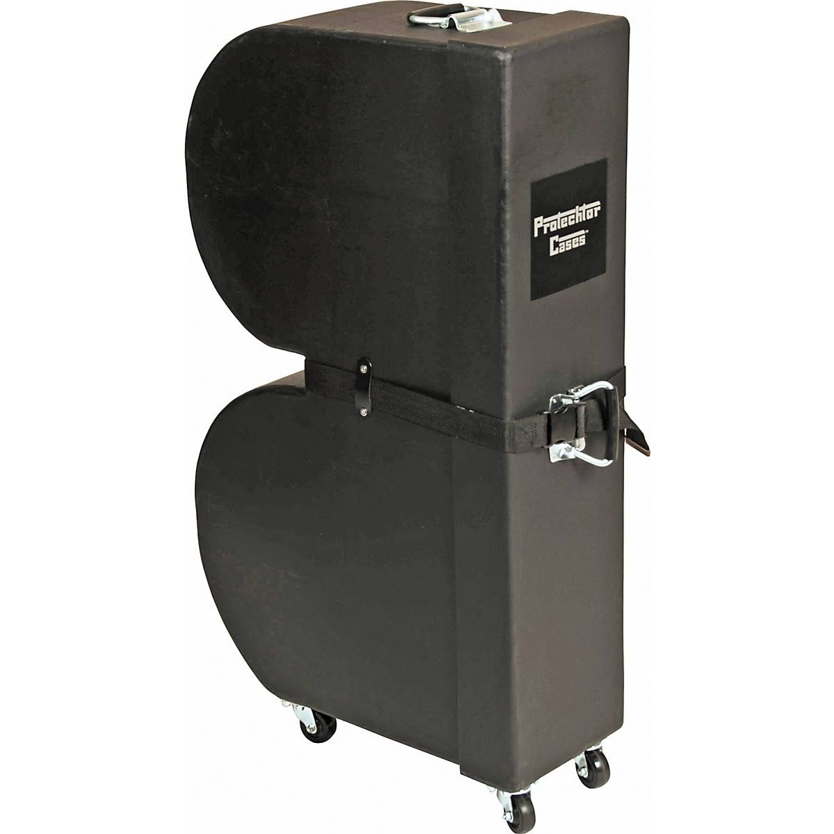 Black Upright Timbale Case with Wheels L538