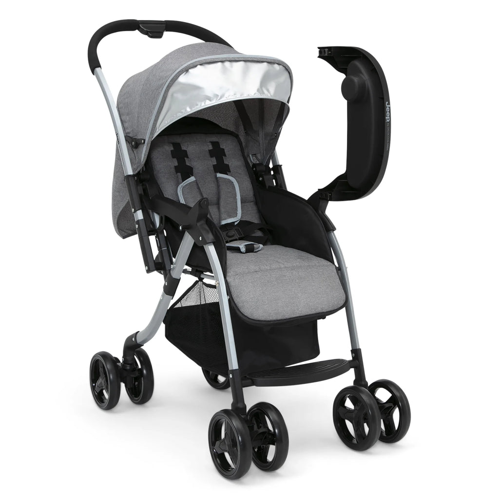 Grey Tweed Reversible Handle Stroller X138