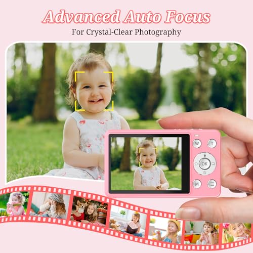 4K 64MP Compact Point and Shoot Digital Camera with 64GB Card F6912