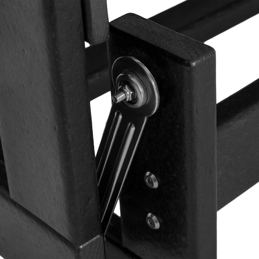Black HDPE Double Patio Glider Bench U8409