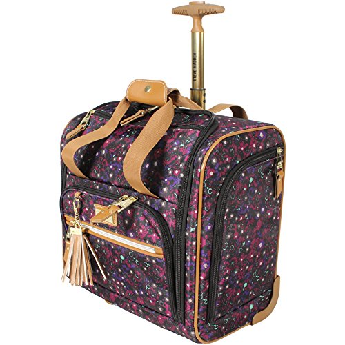 15 Inch Carry On Suitcase Lightweight Spinner Luggage Peek-A-Boo Black A5743
