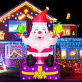 6Ft Inflatable Santa Claus with Gift Boxes and Built-in LED Lights Z139103