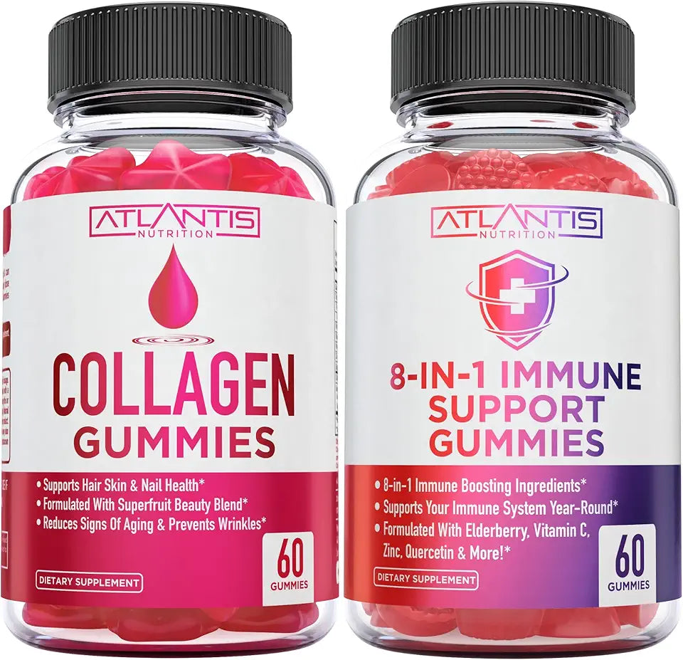 Collagen 60 Gummies + 8-in-1 Immune Support 60 Gummies V434537