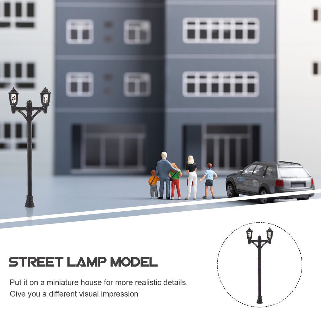 Mini Street Light Lamp Decor Models 10 Pcs Q89316