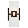 1-Light Oil Rubbed Bronze Wall Light with Frosted Glass O50800