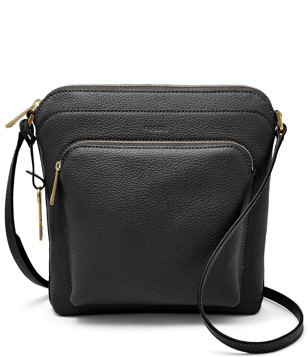 Black Leather Crossbody U360
