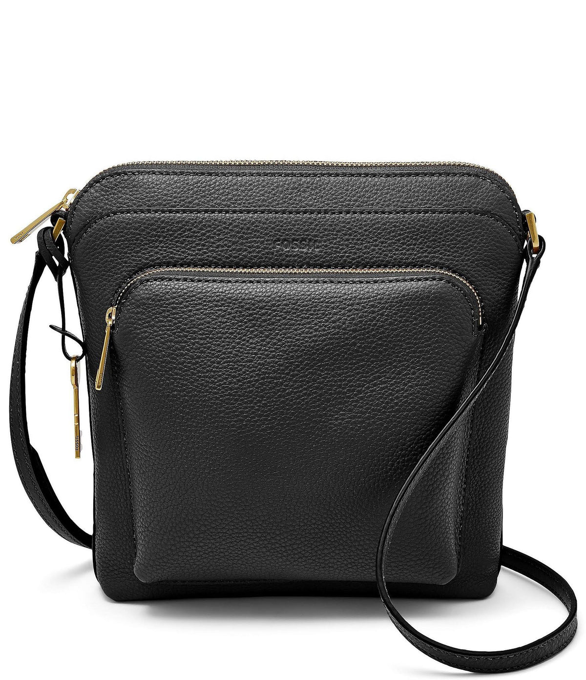 Black Leather Crossbody U360