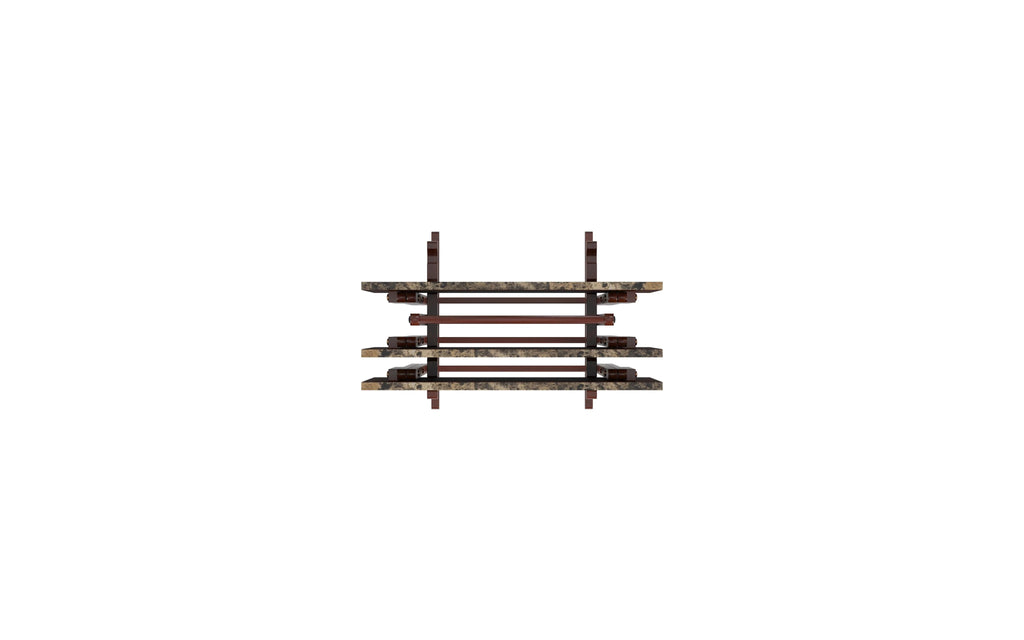 5-piece Faux Marble Folding Snack Tray Table Set I853173