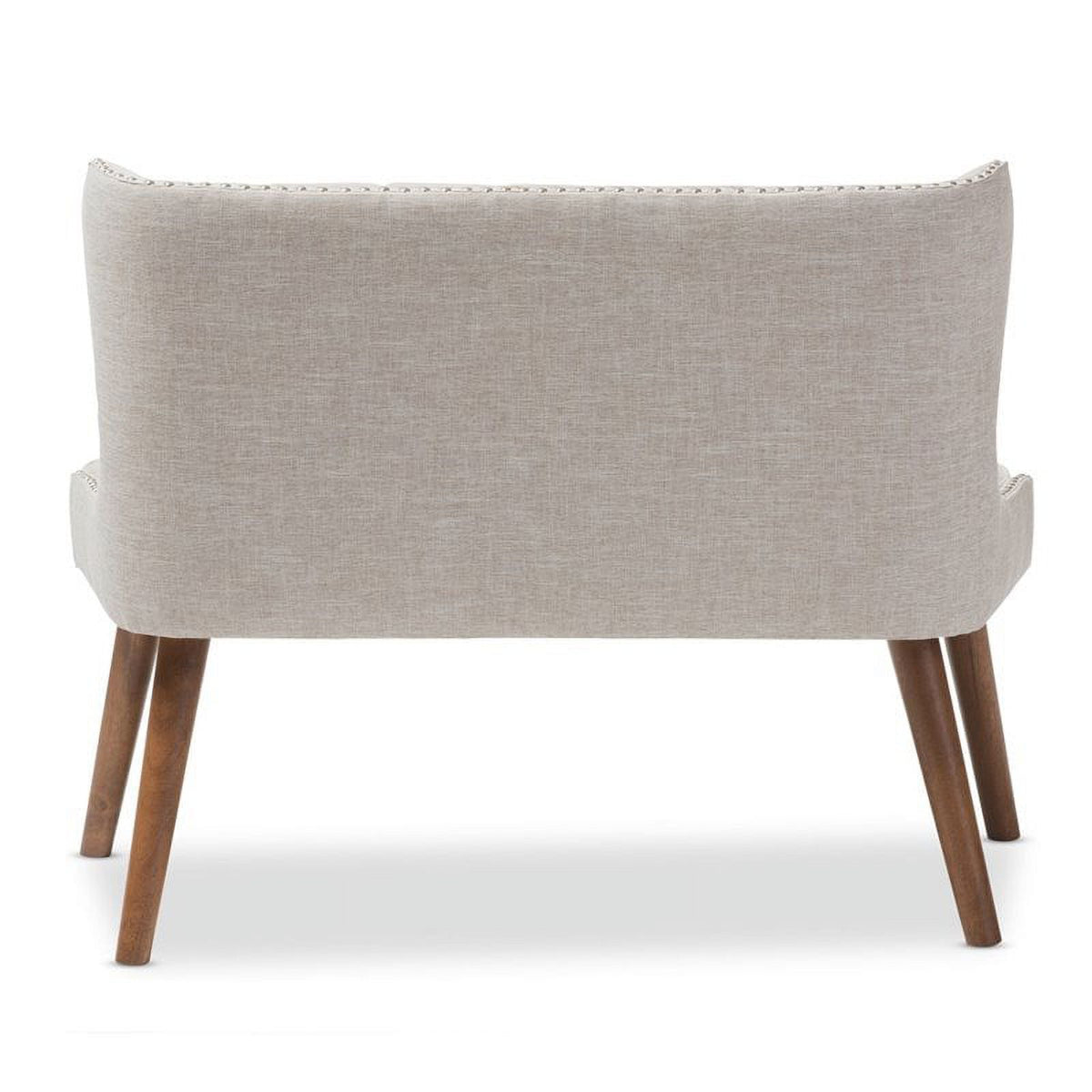 Mid-Century Upholstered 2-Seater Loveseat in Brown V281