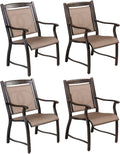 Cast Aluminum Outdoor Dining Chairs Set of 4 J977015