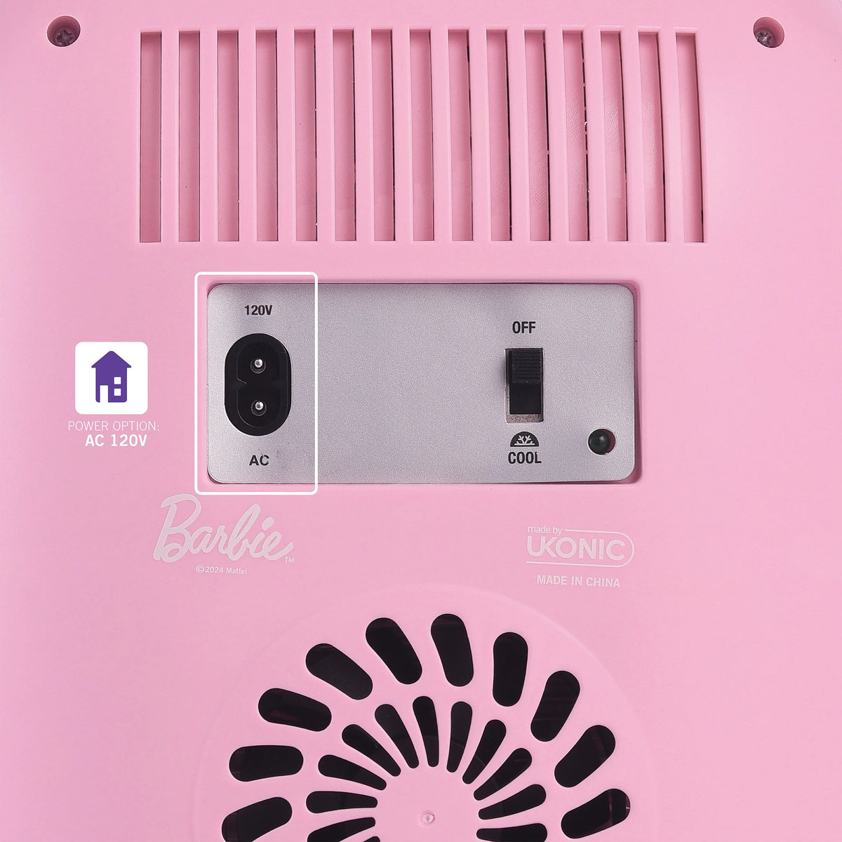 Pink 7L Mini Fridge with Glass Mirror Door N974