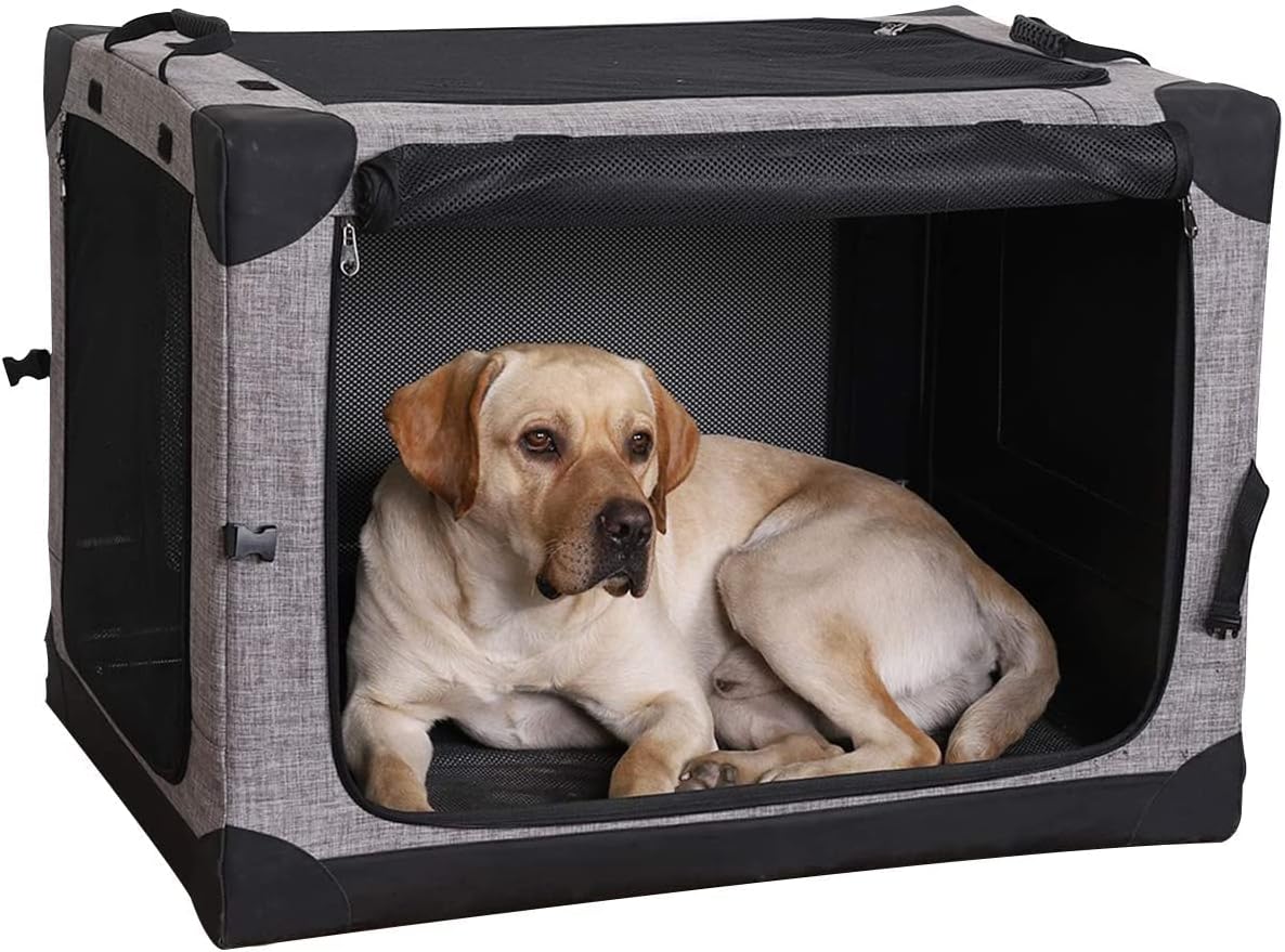 Portable Folding 4 Door Dog Crate Carrier N735