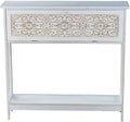 Slim White Entryway Table with Drawer Storage H441690