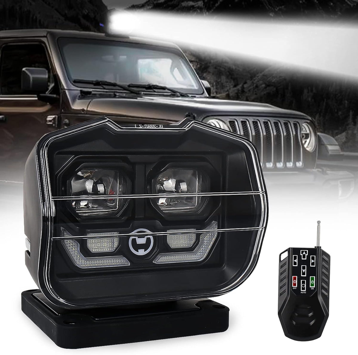 60W LED Searchlight with Magnetic Base and Permanent Mount I65913