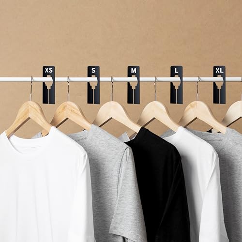 White Rectangular Closet Rack Dividers with Marker N507