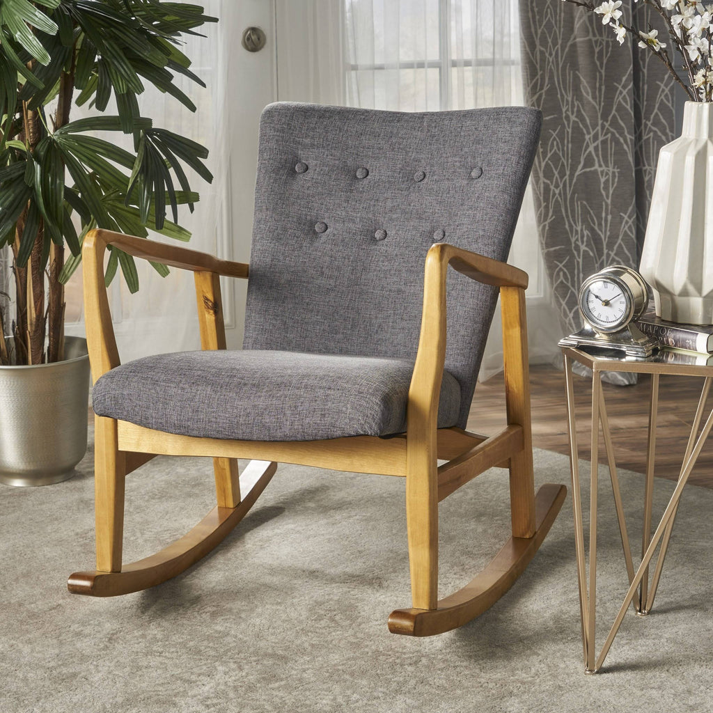 Grey Fabric Rocking Chair W141