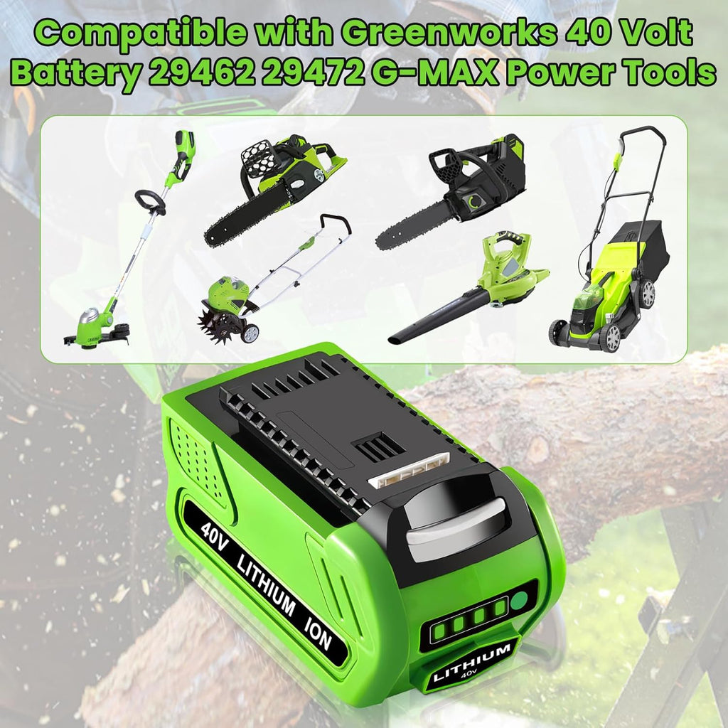 2-Pack 40 Volt 6.0Ah Lithium ion Battery and Charger X54834