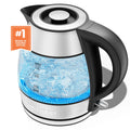 Glass Kettle, 1.2 Liter, 1500 Watts, Stainless Steel S156639