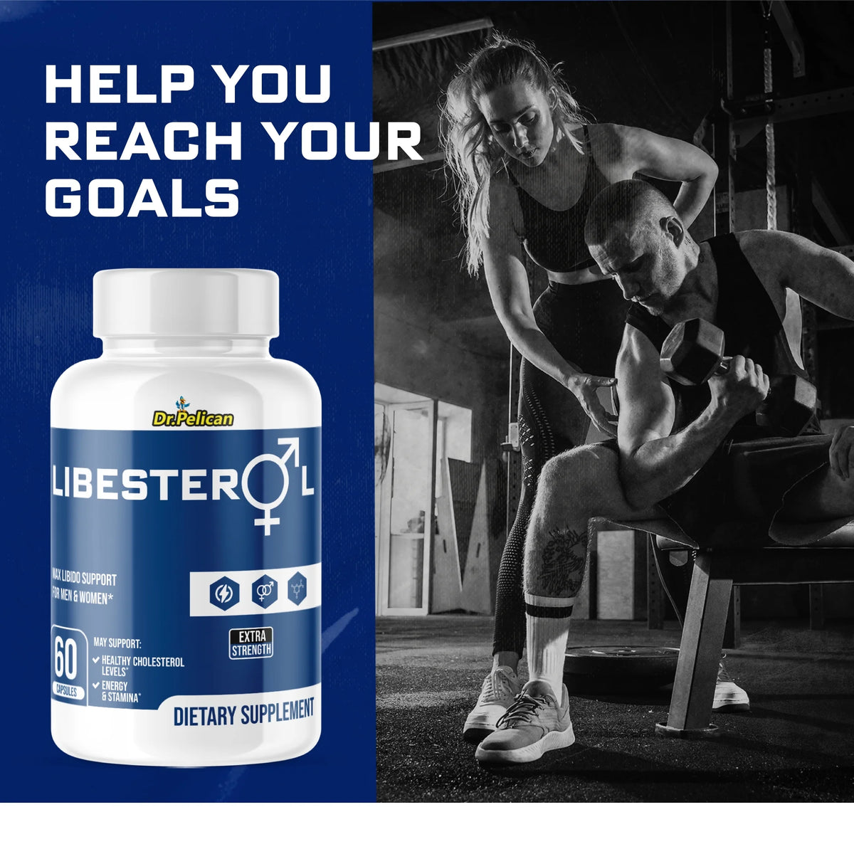 2 Bottles 120 Capsules Libido Stamina Cholesterol Supplement R369