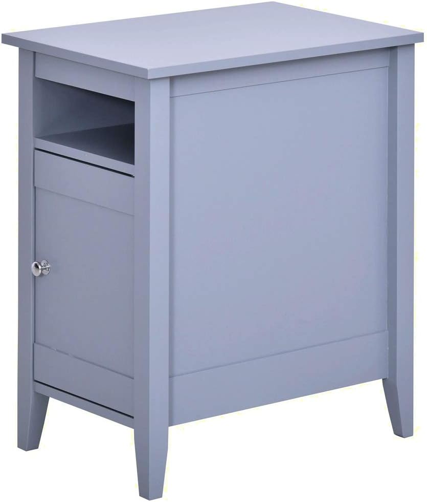 Grey End Table Cabinet Pack of 2 J9712