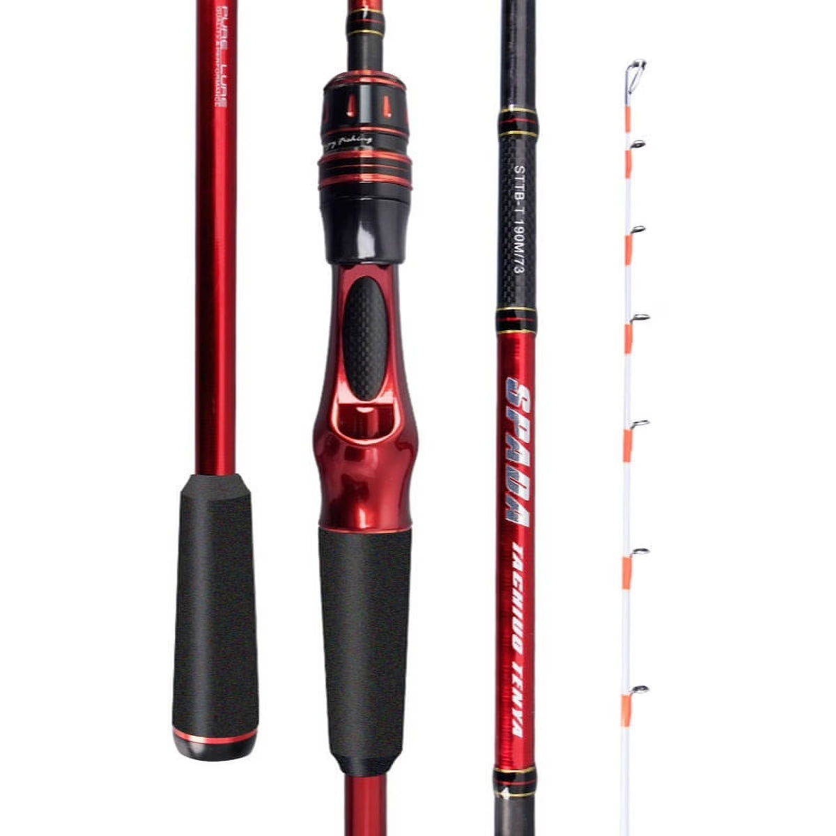 Spin Casting Rod Sea Fishing Rod Lure Rod Bait Casting Reel Set High Carbon 1.9m Surf Casting Rod K92895