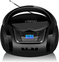 White Pack of 2 Portable CD Player Boombox with FM Radio, Bluetooth, Stereo Speaker D123