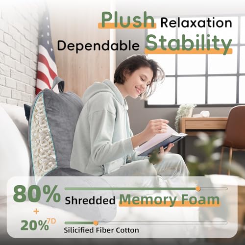 Shredded Memory Foam Backrest Pillow with Arms S37485