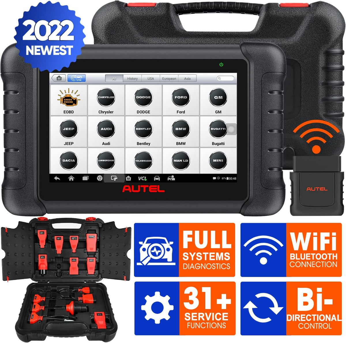 2022 Newest Car Diagnostic Scan Tool with Full Bi-Directional Control, ECU Coding, All System Diagnosis, 30+ Service U1121