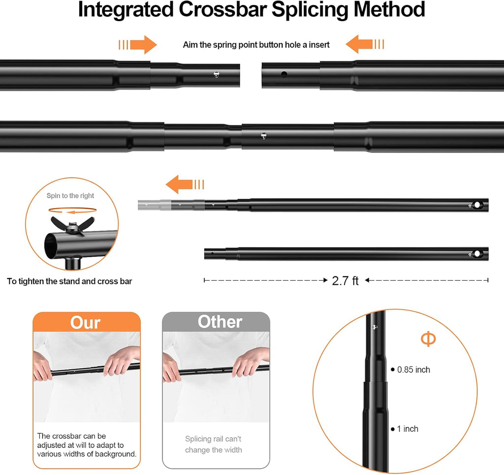 Heavy Duty Adjustable Backdrop Stand with Carry Bag R19325
