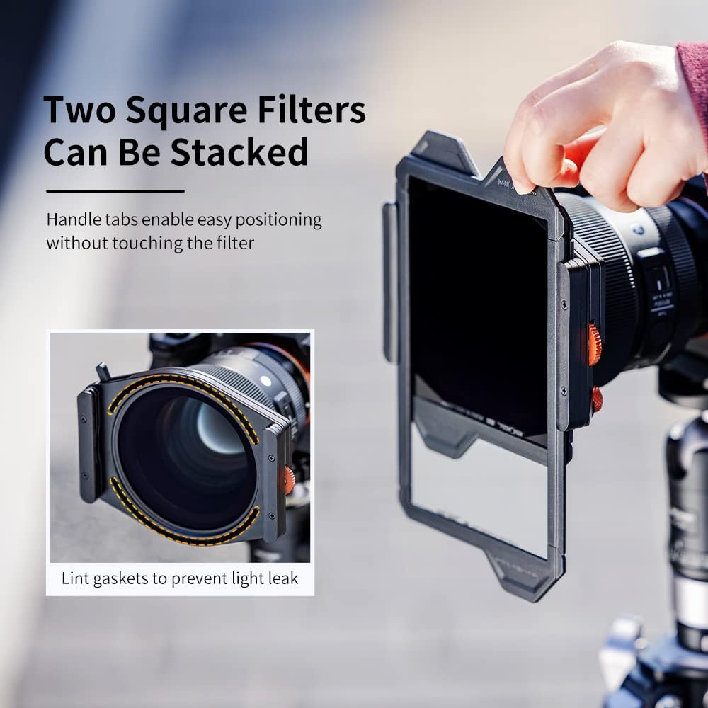 Square Filter Holder System Kit with 95mm Circular Polarizer, Square GND8 Filter, ND1000, and 4 Filter Adapter Rings N756177