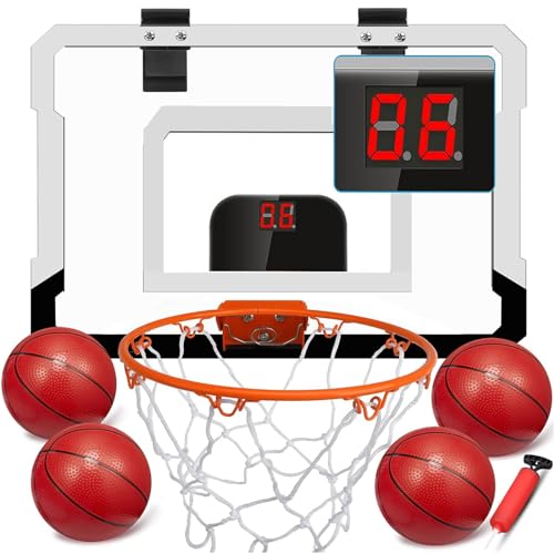 Over Door Basketball Hoop with 9 Inch Rim 4 Mini Basketballs C440596