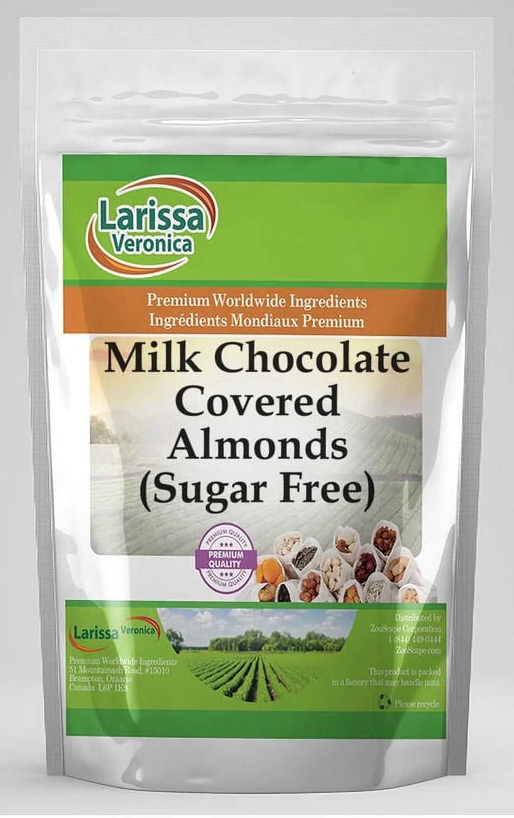 Sugar Free Milk Chocolate Covered Almonds 8 oz 3-Pack E72620