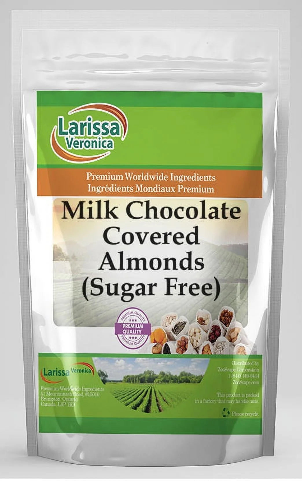 Sugar Free Milk Chocolate Covered Almonds 8 oz 3-Pack E72620