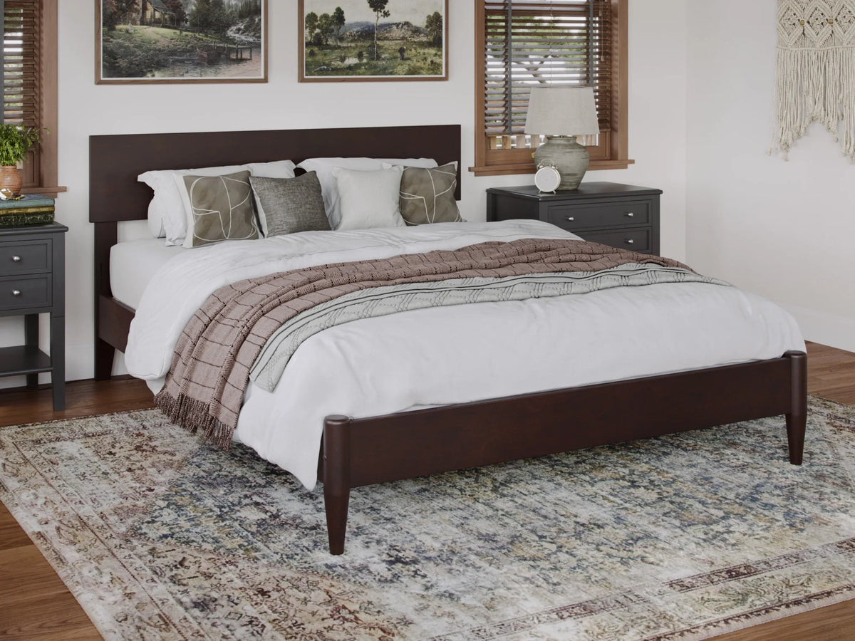 Solid Wood Low Profile Platform Bed I492