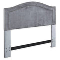 King Velvet Headboard in Grey M9367