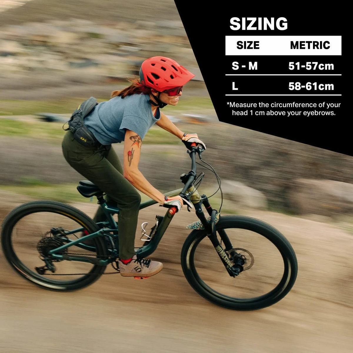 Ember Red Mountain Bike Helmet R1146